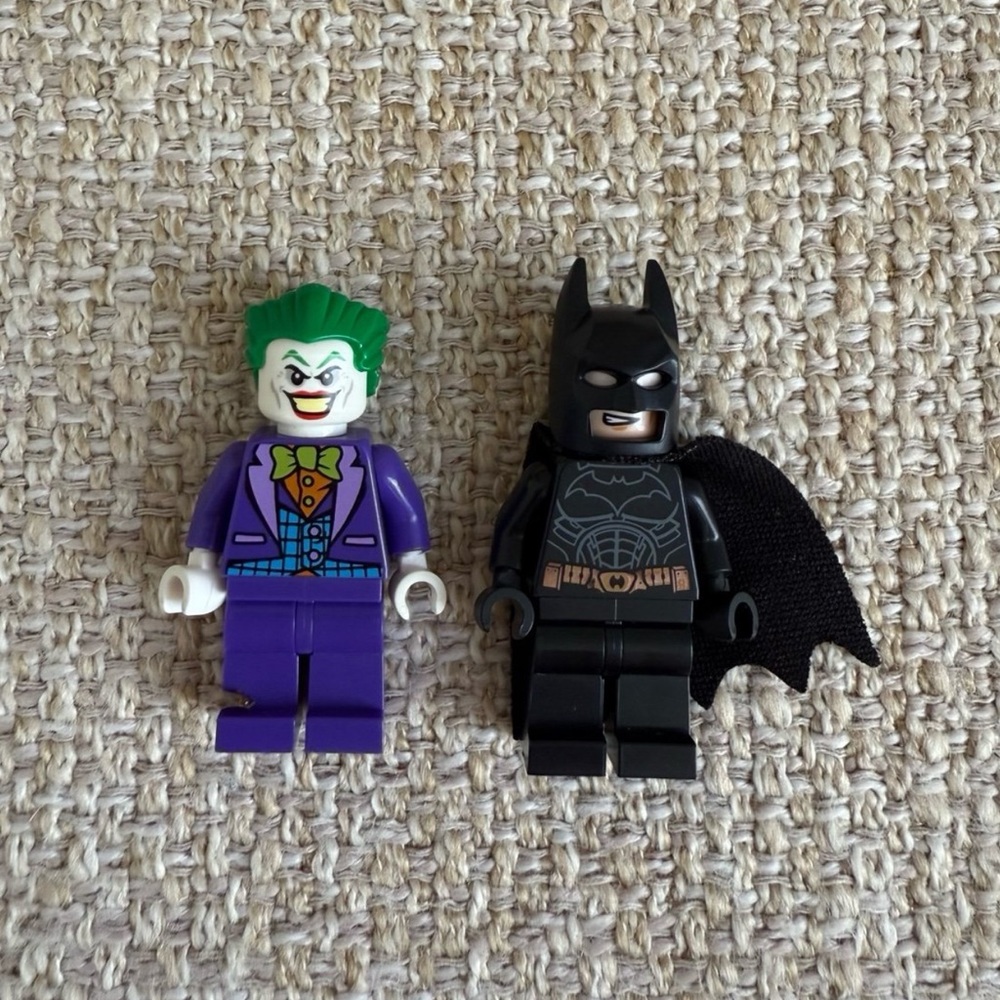 LEGO minifig figures Batman and Joker DC superhero and villain